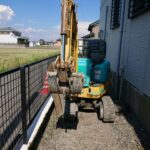 大型パワーショベルを使った下水工事